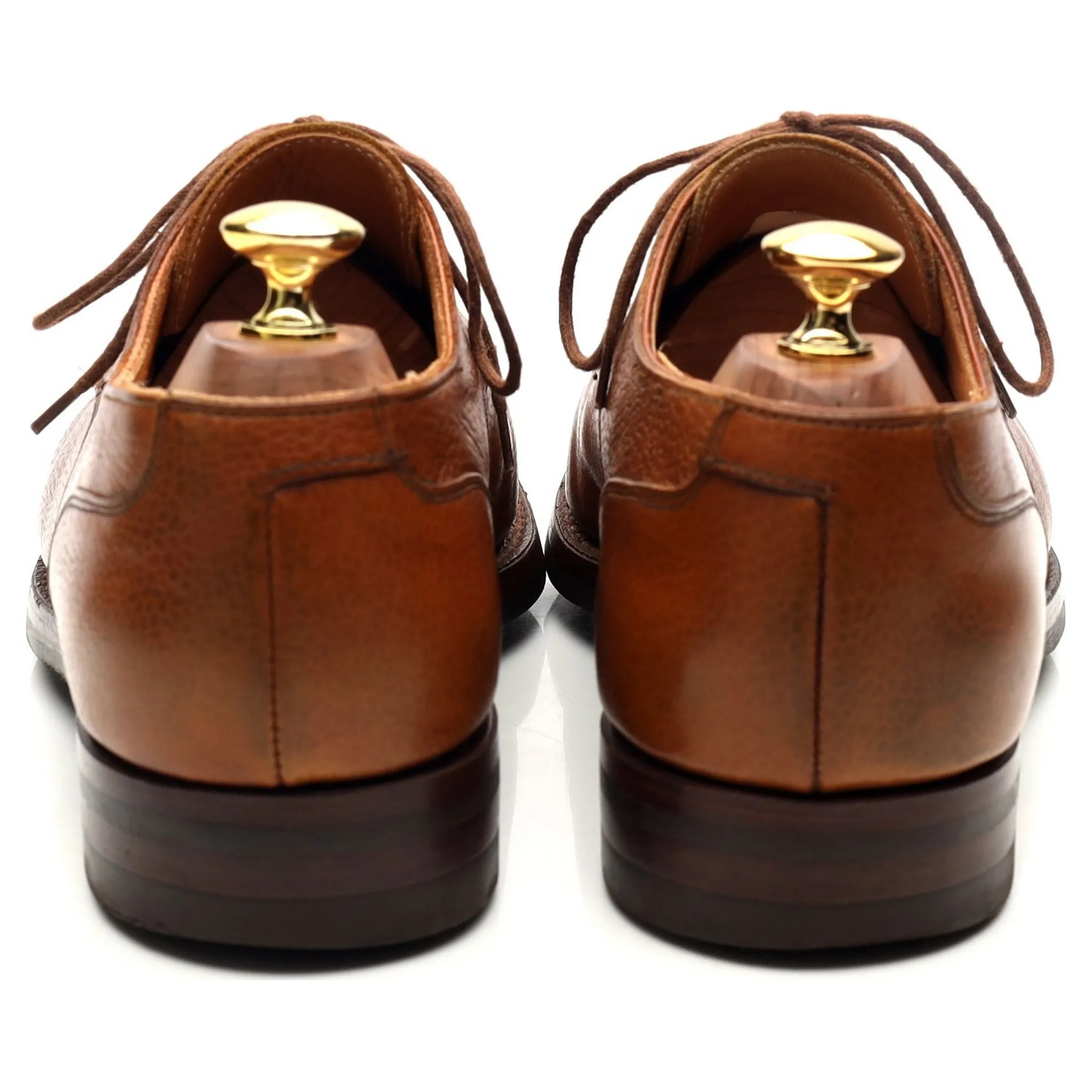 'Onslow' Tan Brown Leather Apron Derby UK 8.5 E