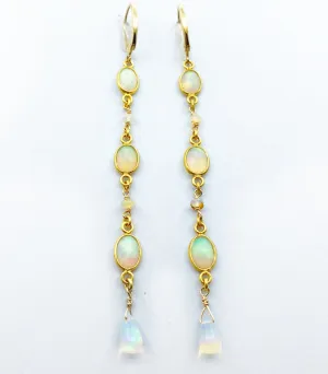 Opal Gold Vermeil Earrings
