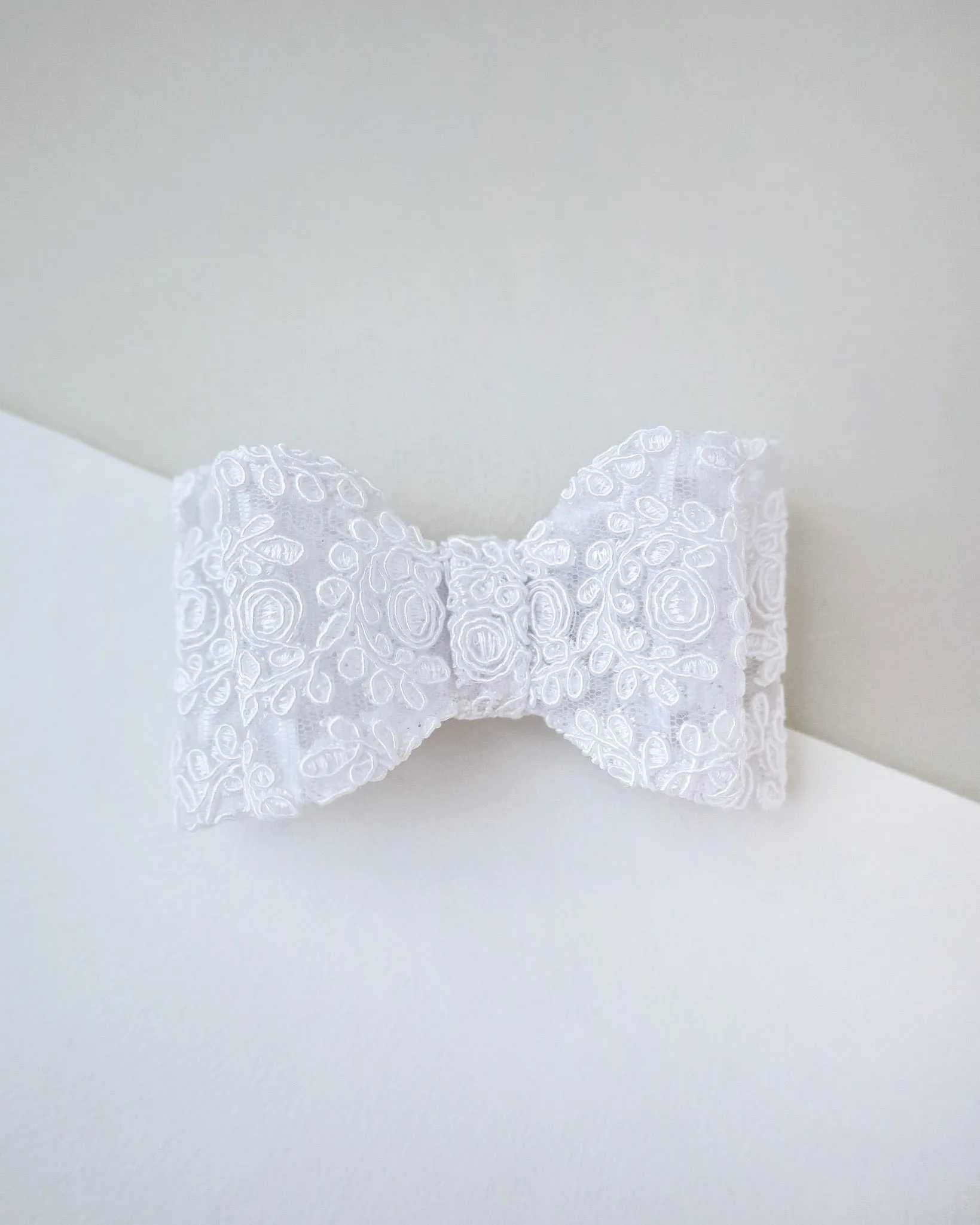 Oversized Crochet Lace Wedding Hair Bow