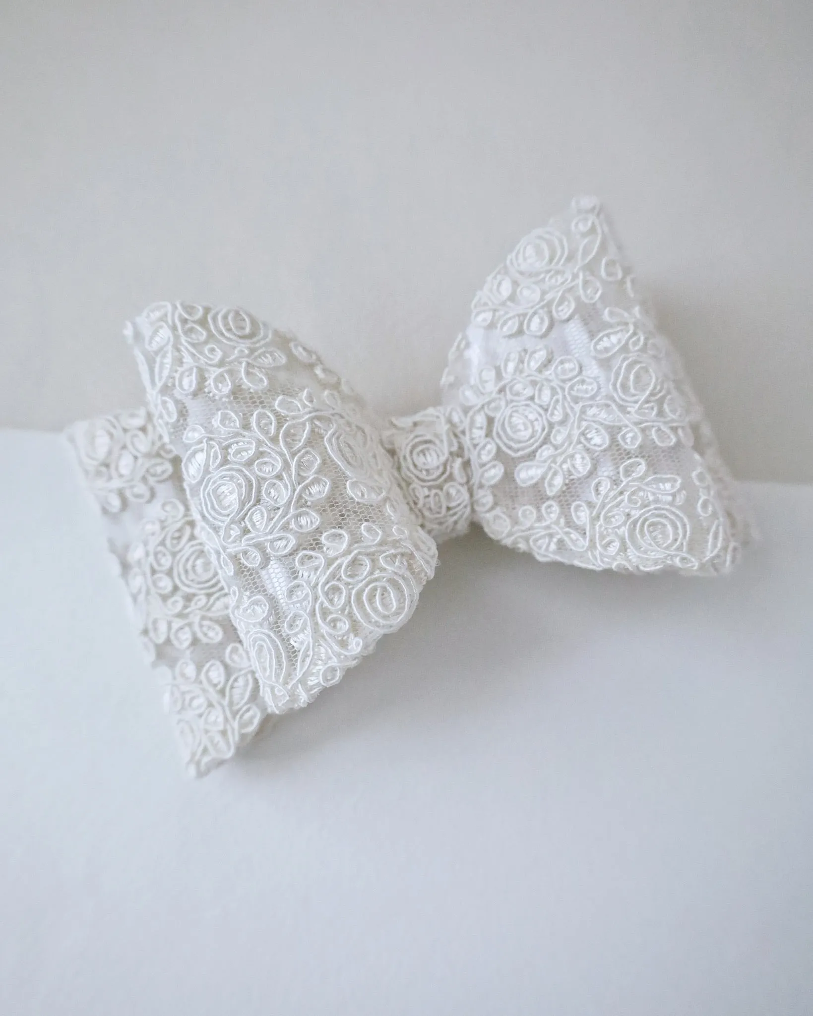 Oversized Crochet Lace Wedding Hair Bow