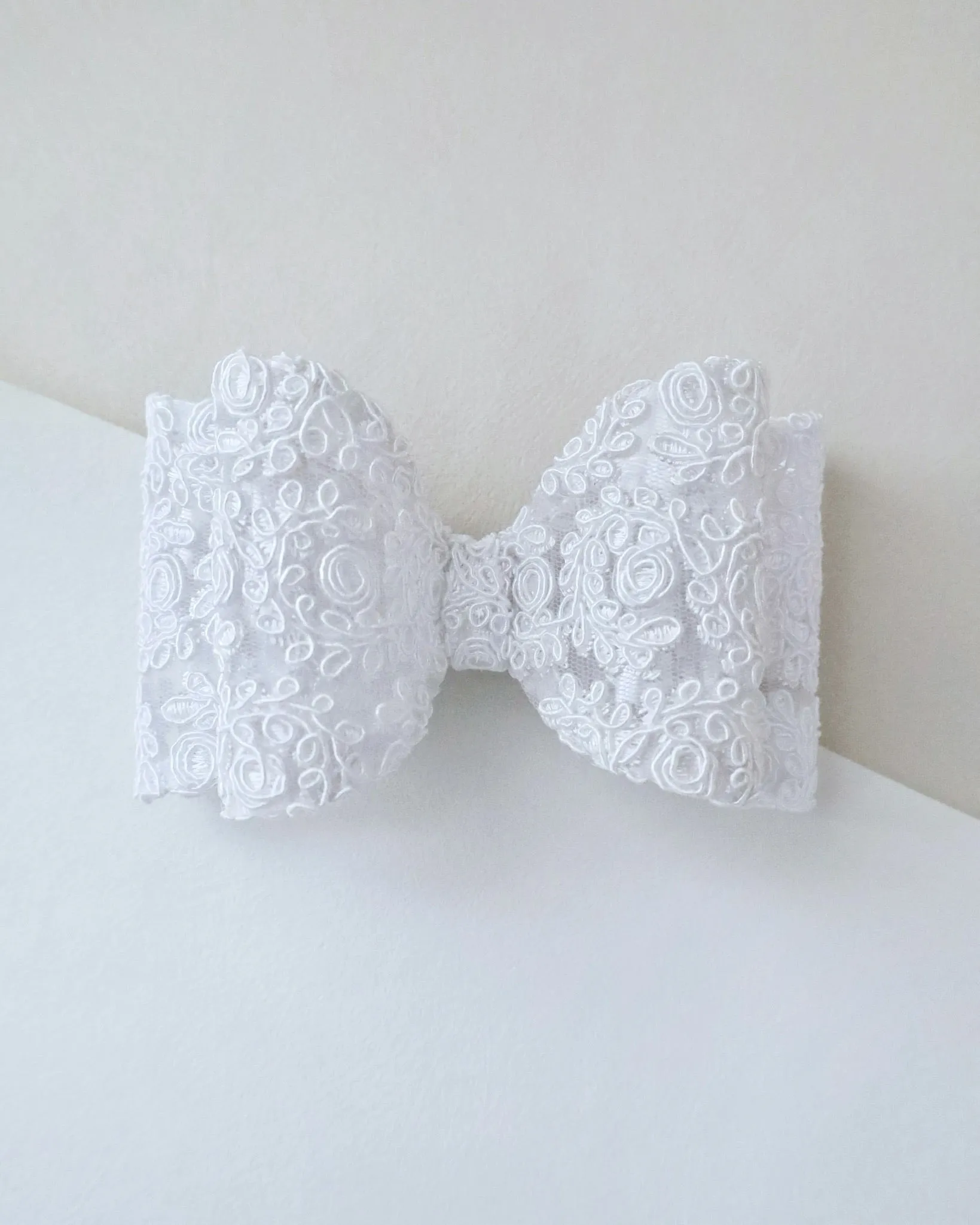 Oversized Crochet Lace Wedding Hair Bow