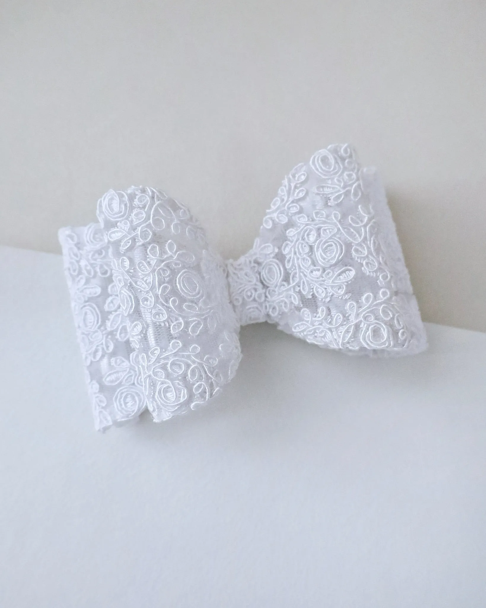 Oversized Crochet Lace Wedding Hair Bow