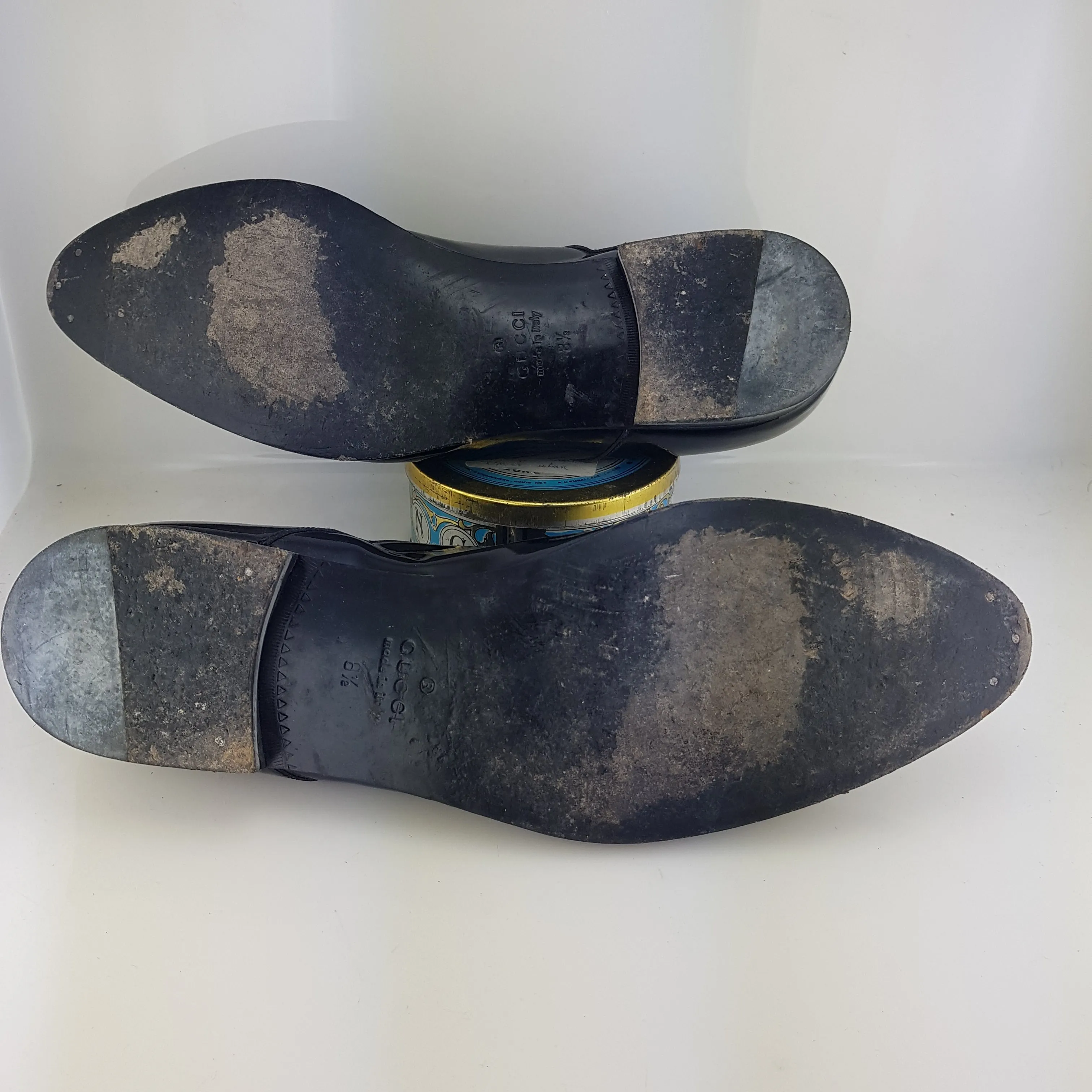 Patent leather derby shoes