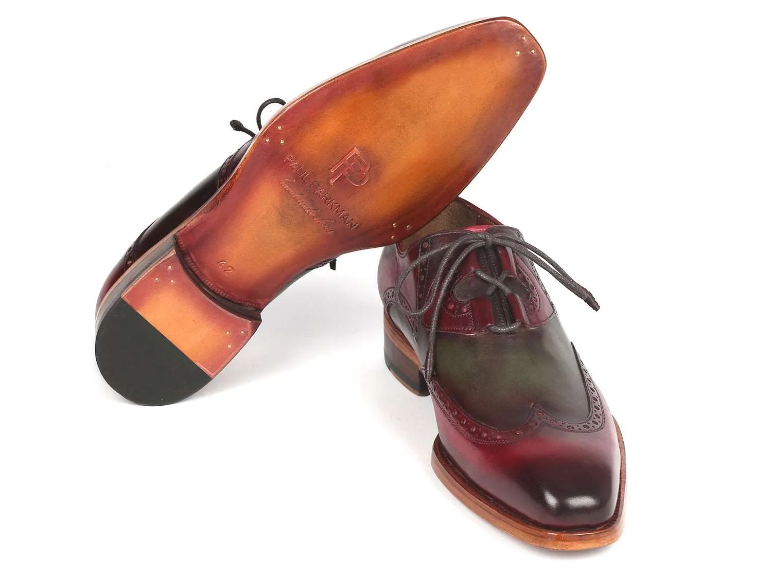 Paul Parkman Green & Bordeaux Brogues