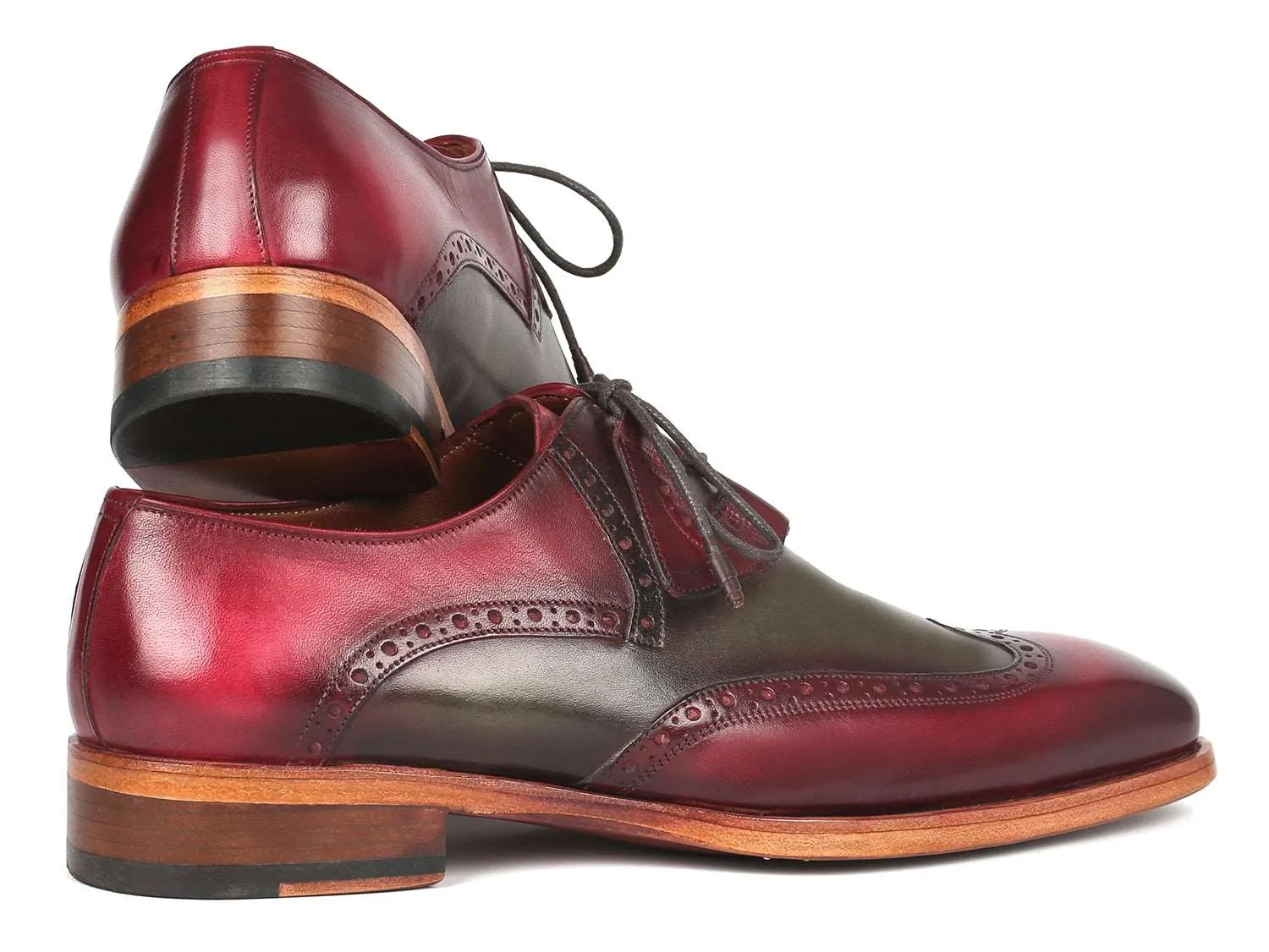 Paul Parkman Green & Bordeaux Brogues