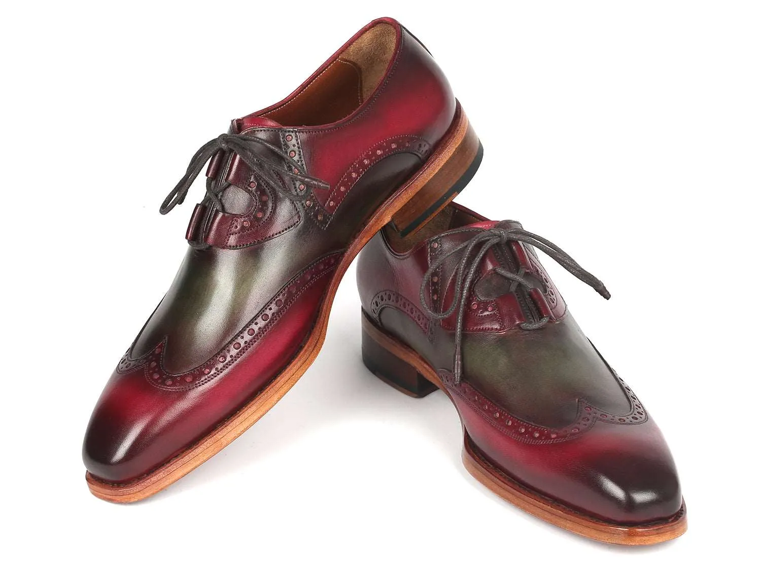 Paul Parkman Green & Bordeaux Brogues