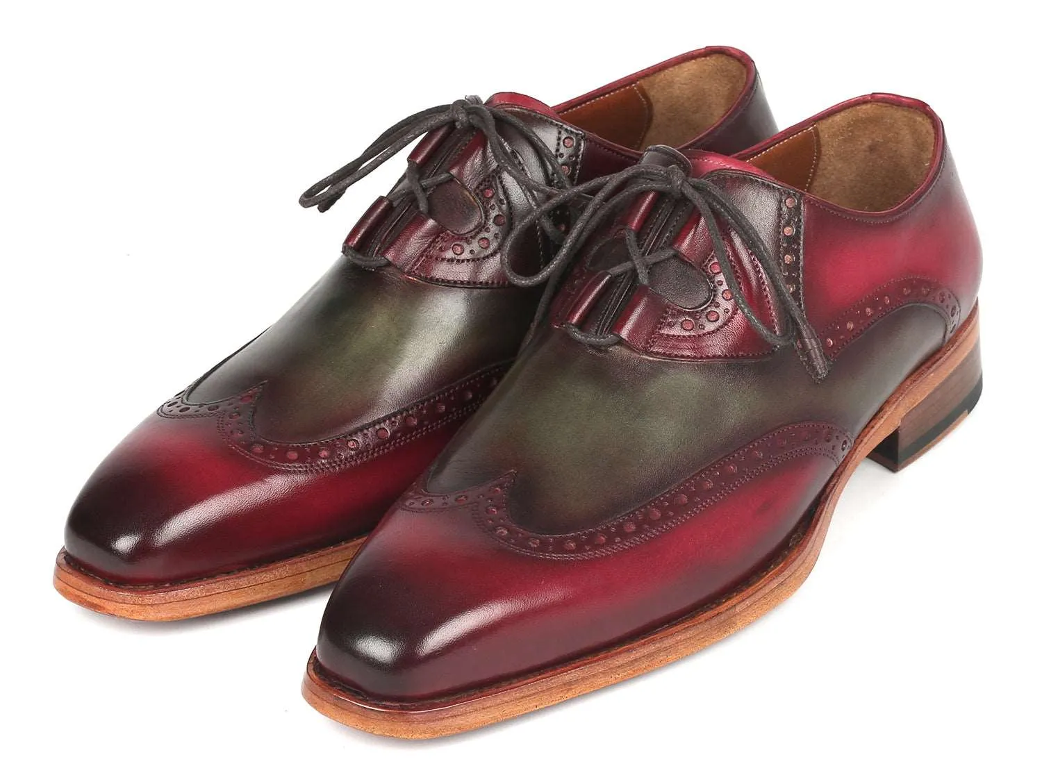 Paul Parkman Green & Bordeaux Brogues