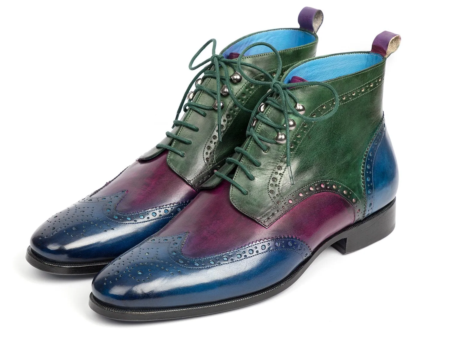 Paul Parkman Hand-Painted Wingtip Ankle Boots