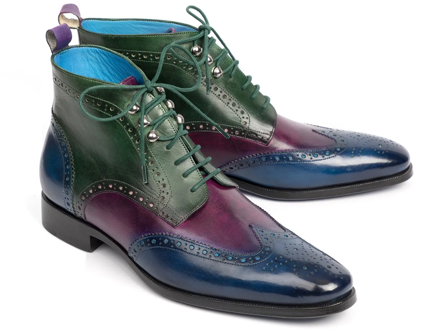 Paul Parkman Hand-Painted Wingtip Ankle Boots