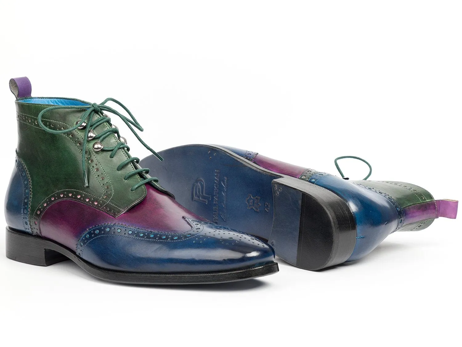 Paul Parkman Hand-Painted Wingtip Ankle Boots