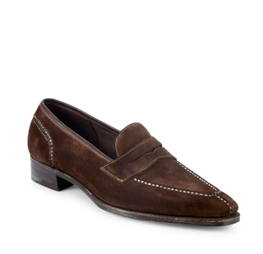 PAUL STUART by GAZIANO GIRLING - Suede Penny Loafers Made In England- 11US