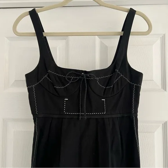 PAULE KA Black Tailored Sleeveless Mini Dress FR 36 US 4