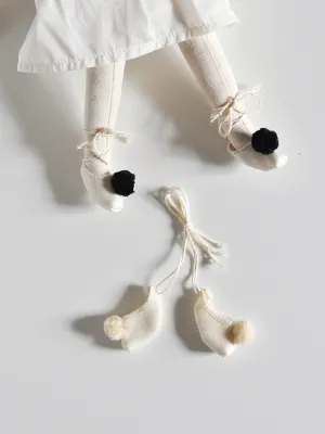 PDC Shoes - Cream Pom & Black Pom