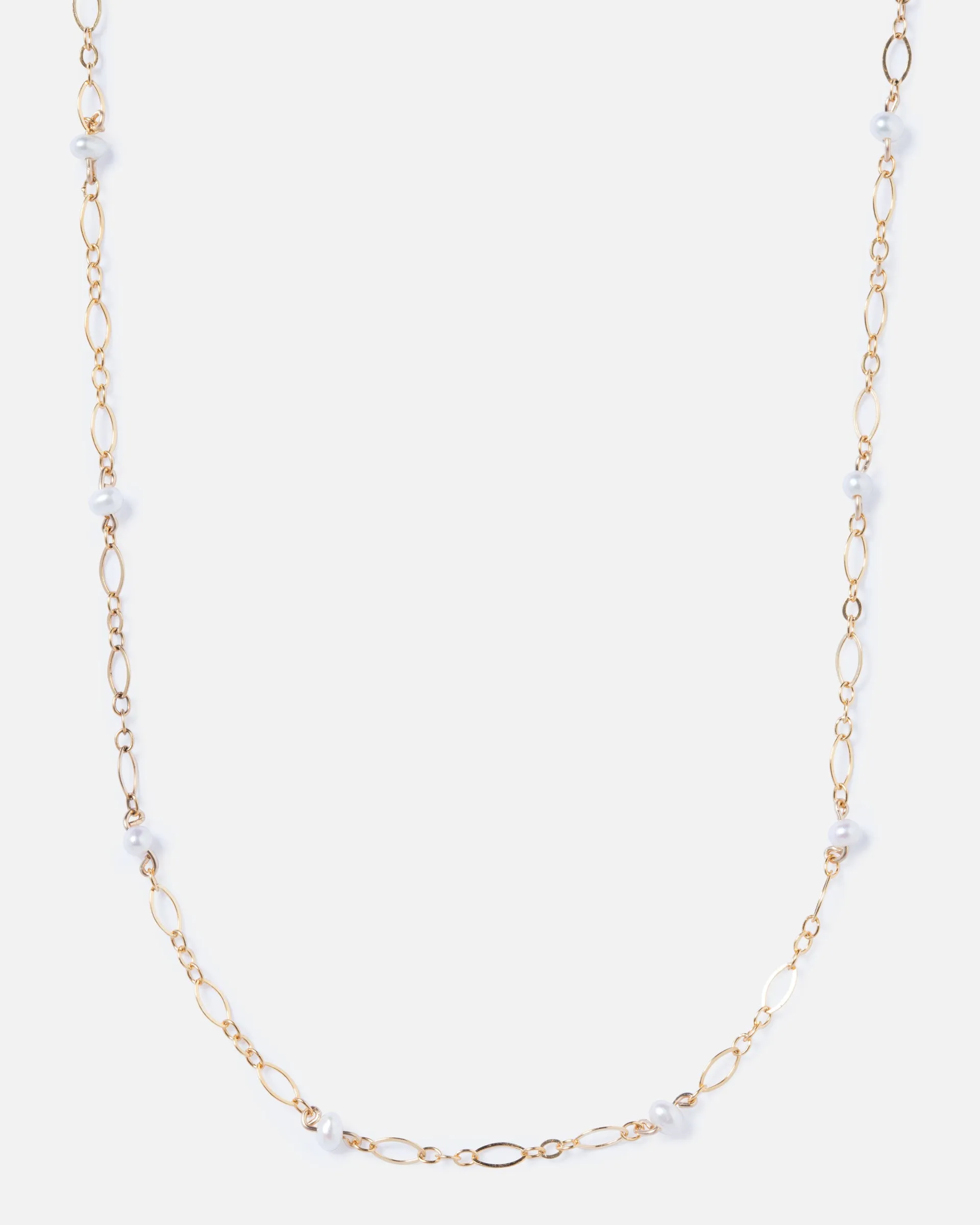 PEARL BEADED 14K GOLD-FILLED NECKLACE