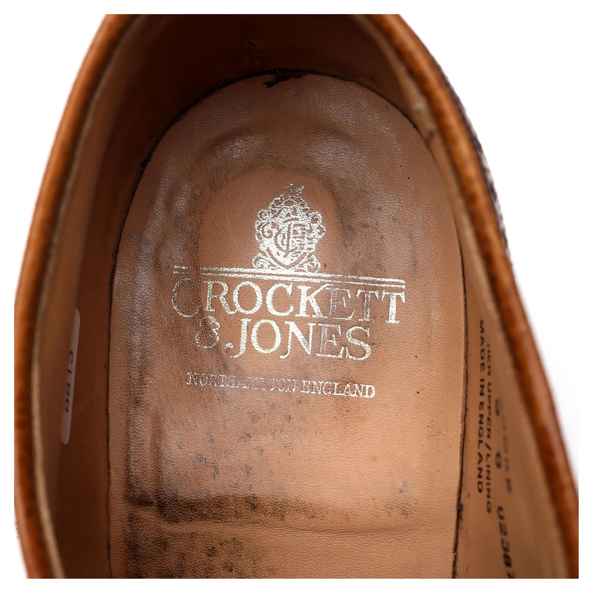 'Pembroke' Tan Brown Grain Leather Derby Brogues UK 9 G