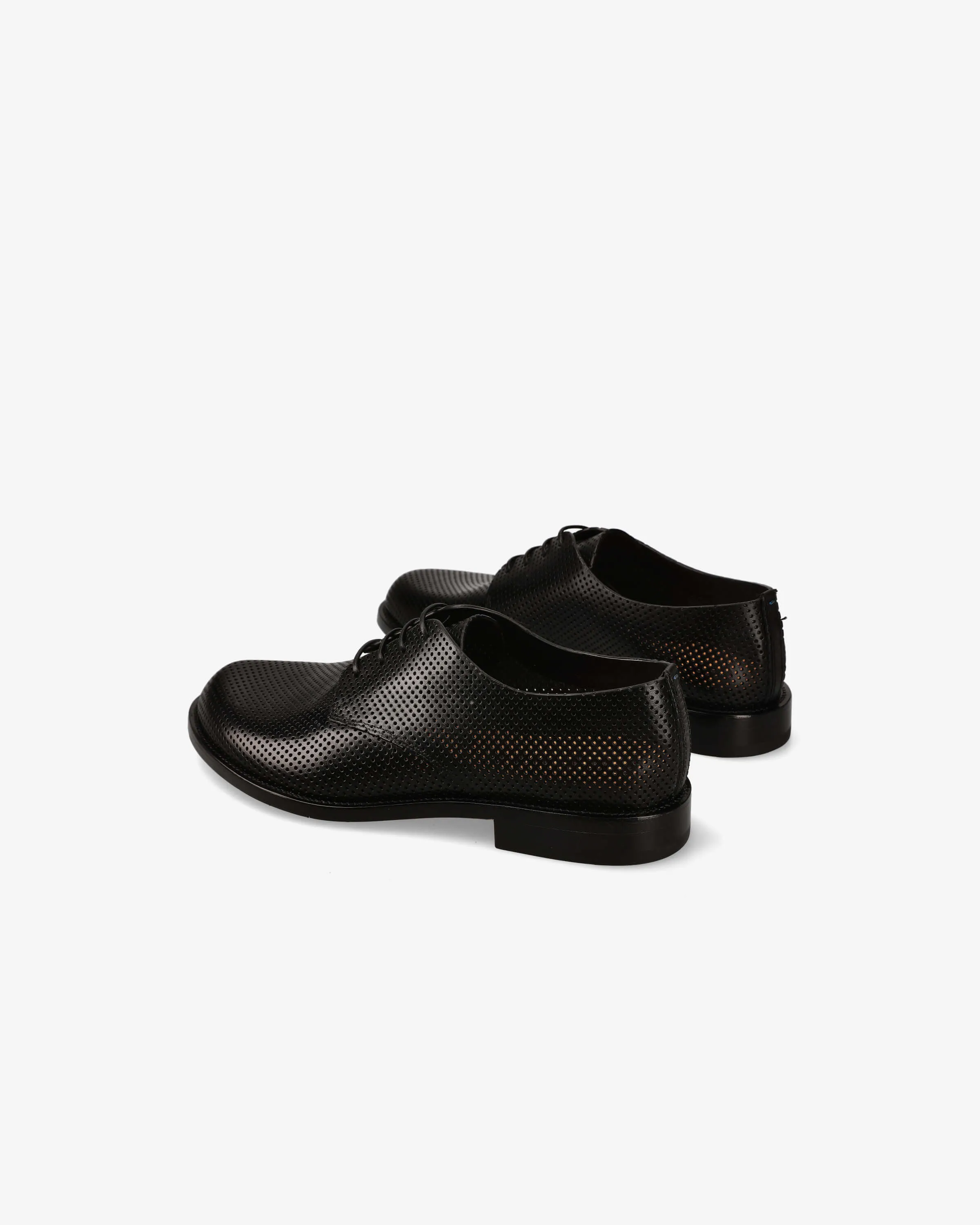 Perforated Leather Derby with Leather Sole 32250A