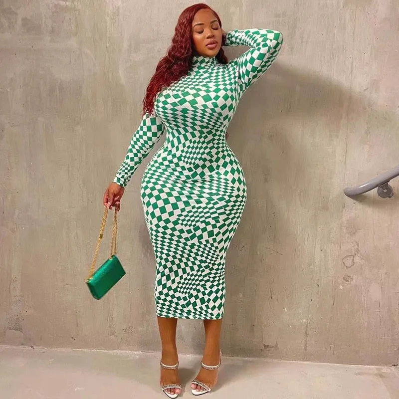 Plaid Print Body Dress