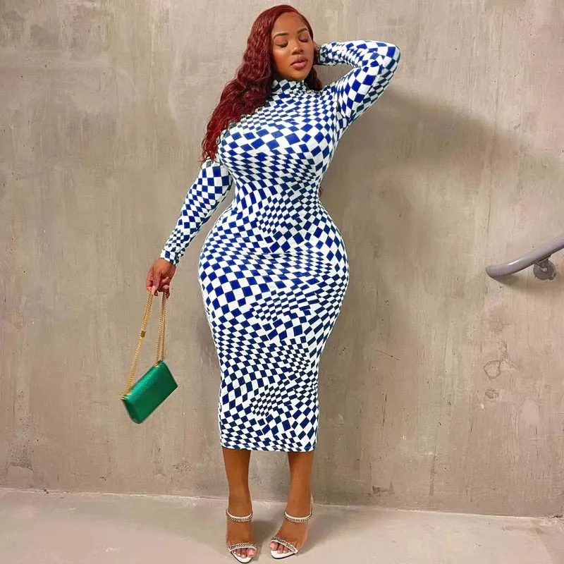 Plaid Print Body Dress