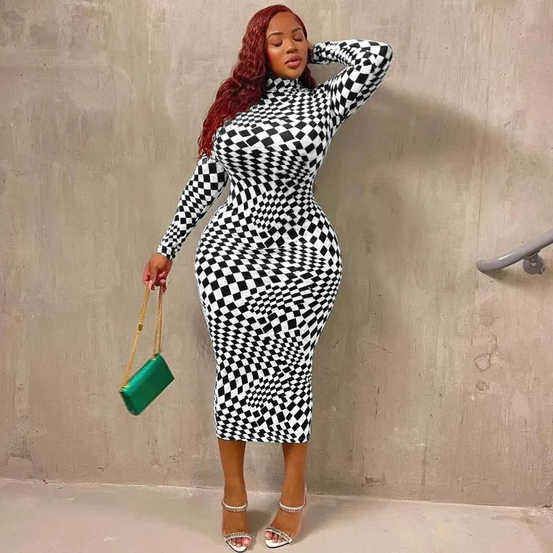 Plaid Print Body Dress