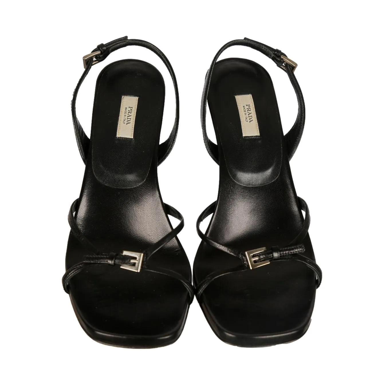 Prada Black Strap Heel
