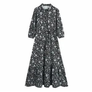 Printed shirt dress