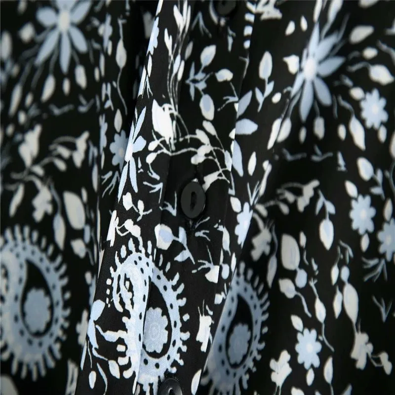 Printed shirt dress
