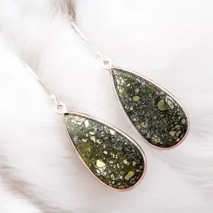 Pyrite Solid 925 Sterling Silver Earrings