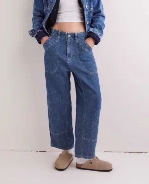 Quilted Loose Jeans Midnight Voyage