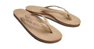 Rainbow Flirty Braidy - Single Layer Premier Leather with Arch Support with a Braided Strap Women's Sandal