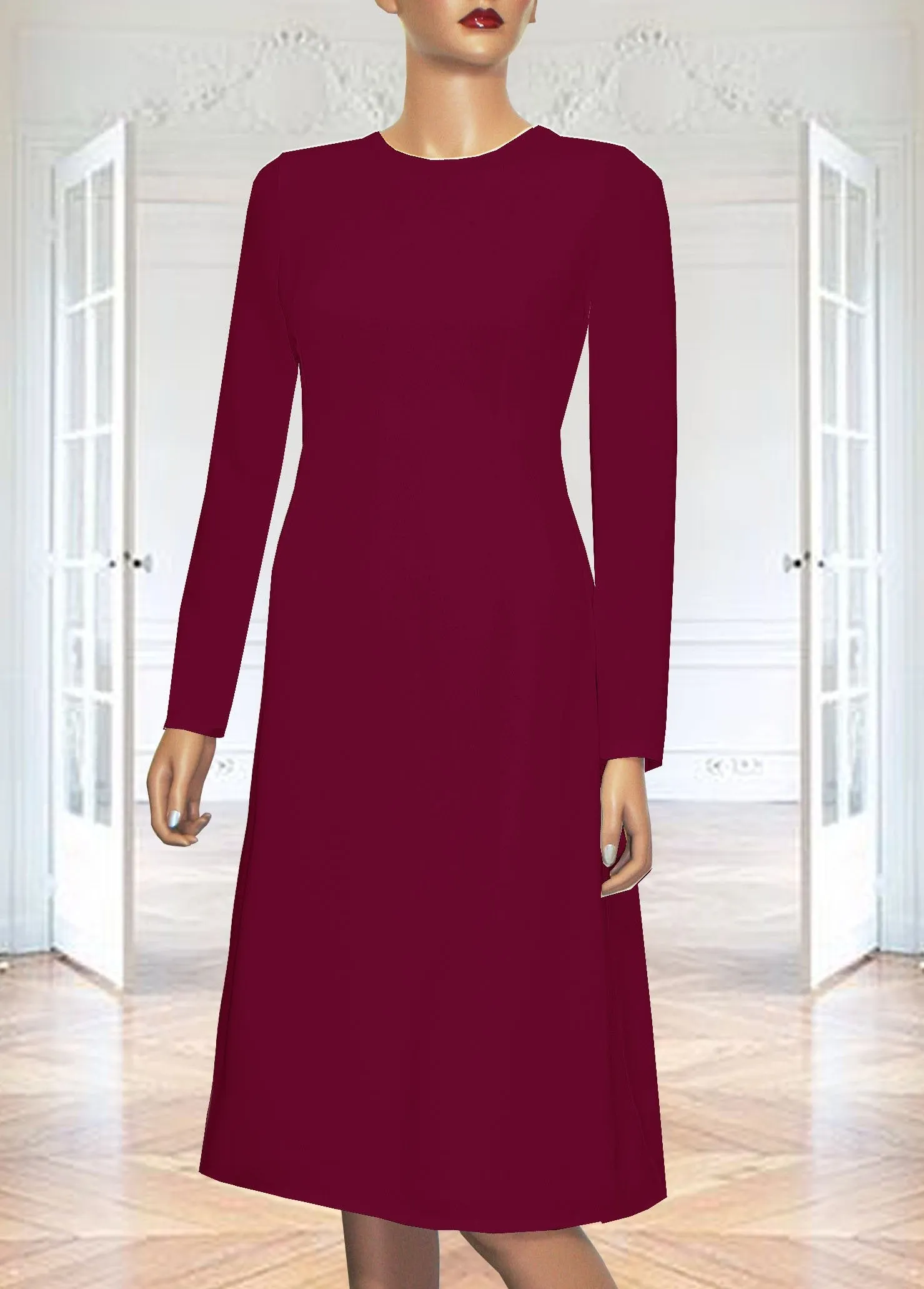 Raspberry Modest Dress - Grace