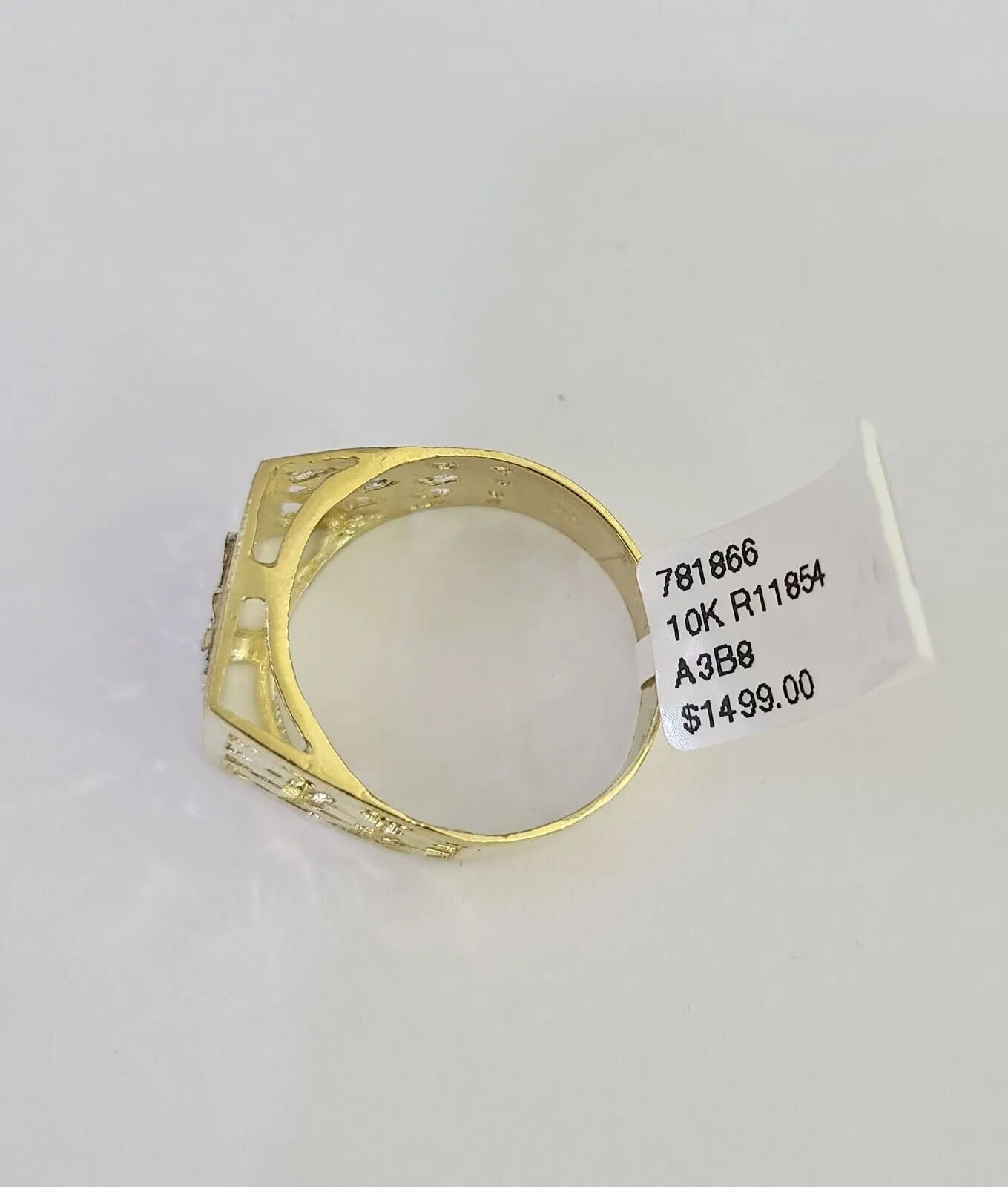 Real 10k Initial B Casual Ring Alphabet Yellow Gold 10kt Genuine