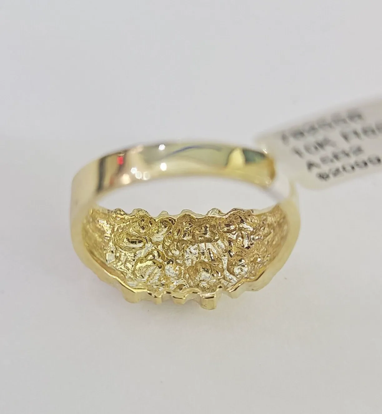 Real 10k Nugget Ring Yellow Gold Casual Ring 10kt Genuine