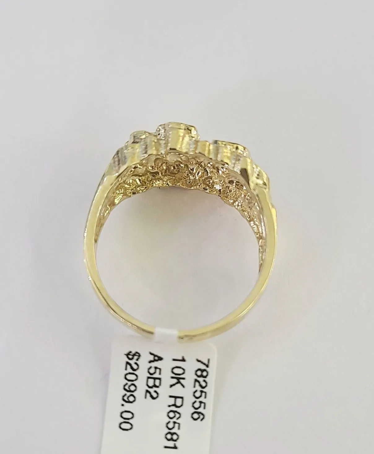 Real 10k Nugget Ring Yellow Gold Casual Ring 10kt Genuine