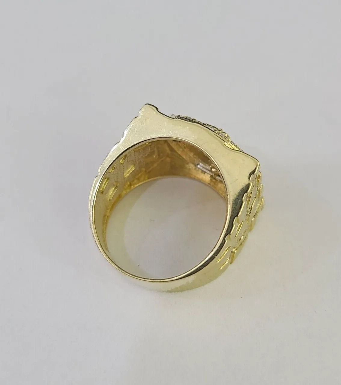 Real 10k Ring Medusa Head Fancy Design Yellow Gold Men Casual 10kt