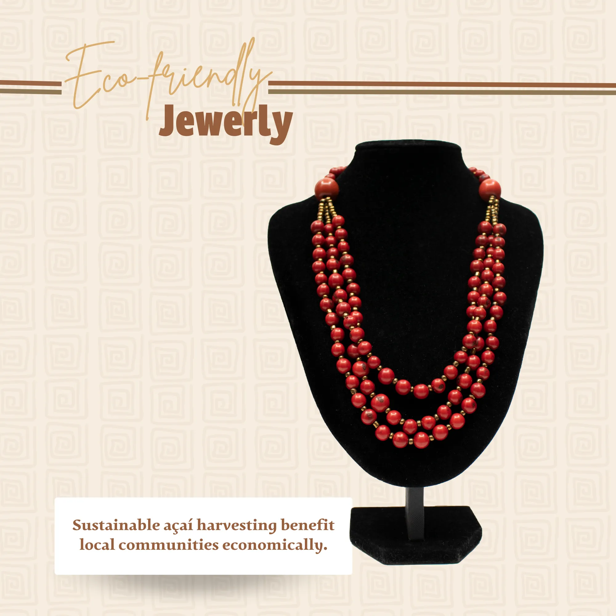 Red Acai Bead Necklace