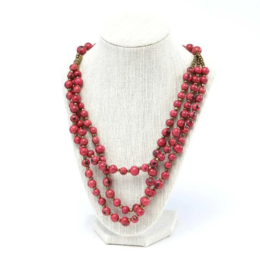 Red Acai Bead Necklace