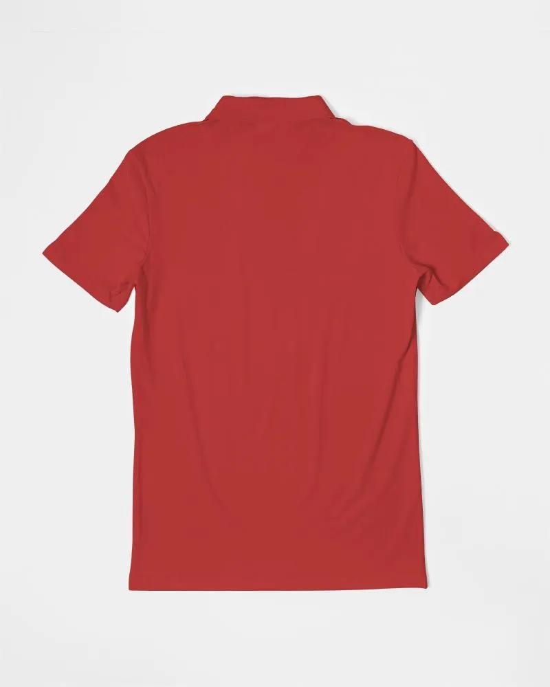 Red MVM Fight Slim Fit Short Sleeve Polo