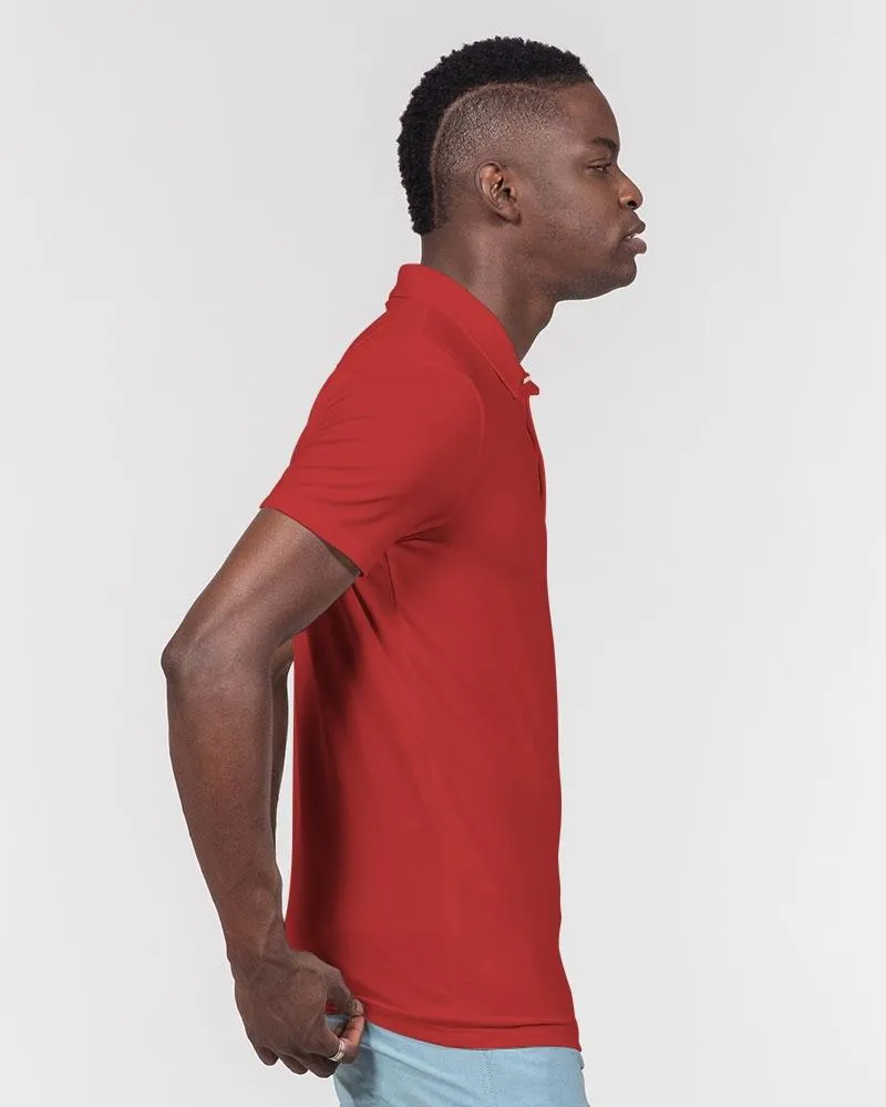 Red MVM Fight Slim Fit Short Sleeve Polo