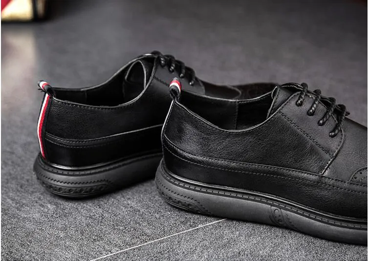 Retro Bullock Design Men Classic Business Formal Shoes Pointed Toe