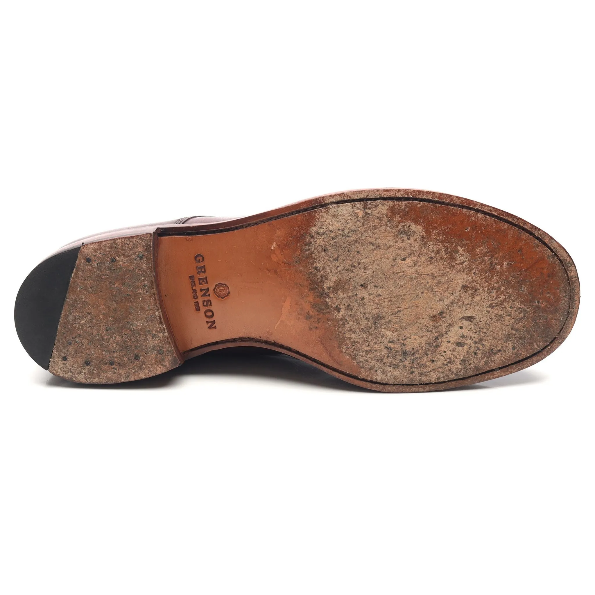 'Rhys' Burgundy Leather Derby UK 11 F