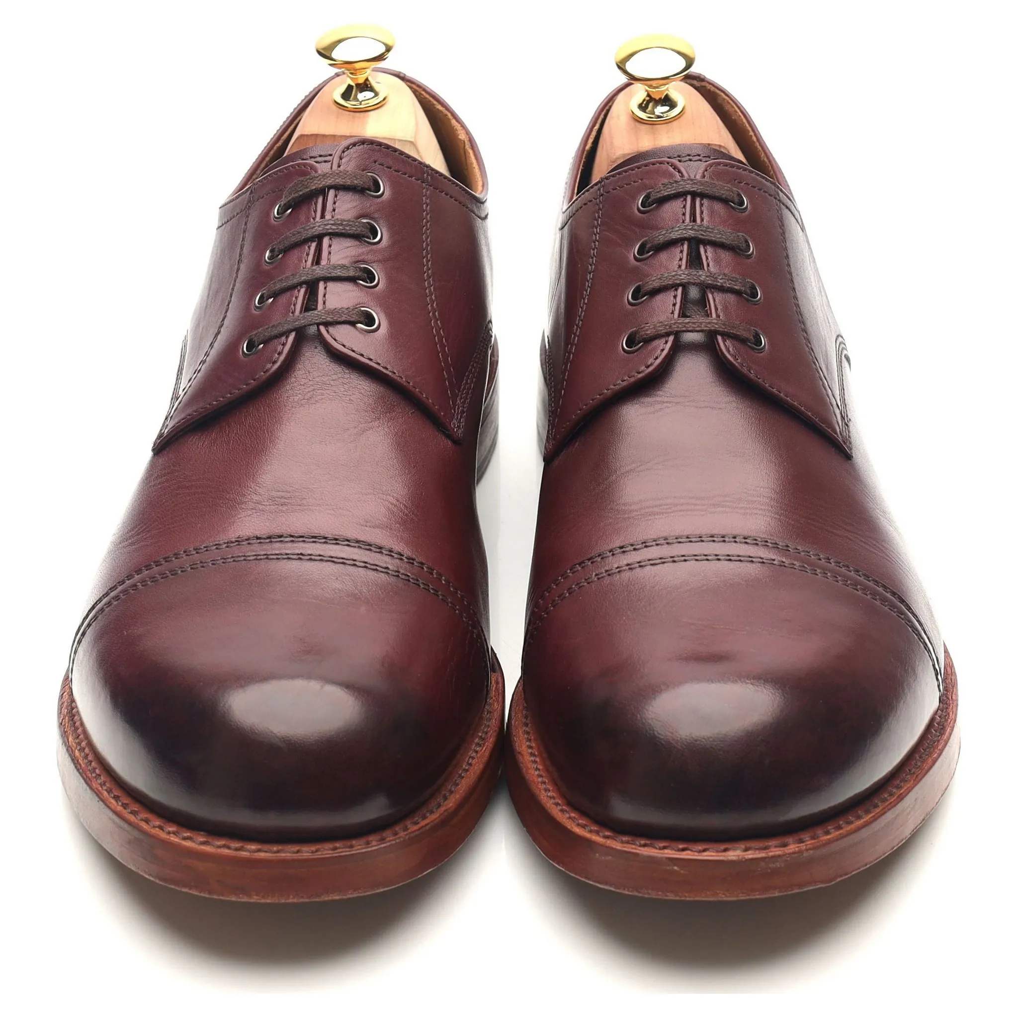 'Rhys' Burgundy Leather Derby UK 11 F