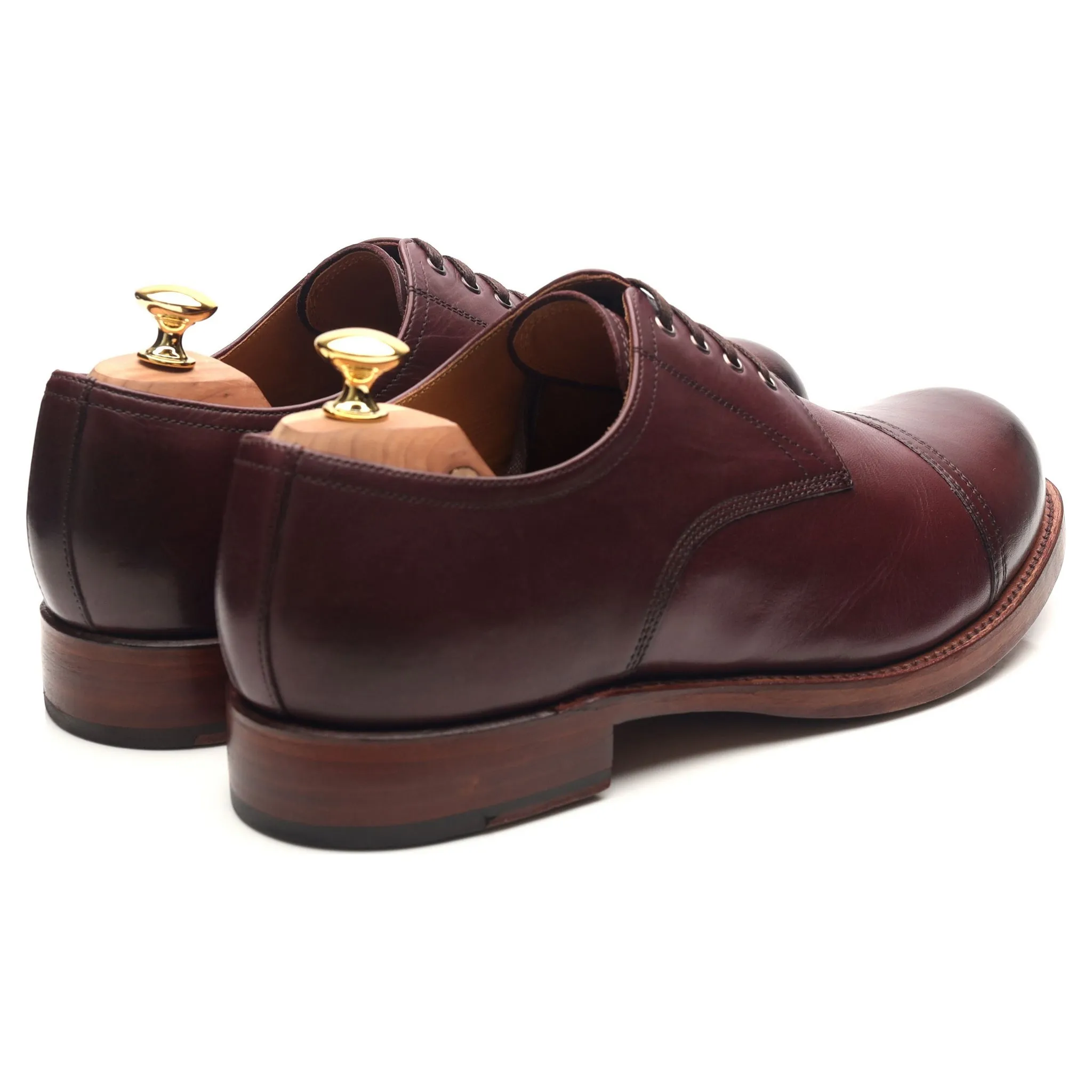 'Rhys' Burgundy Leather Derby UK 11 F
