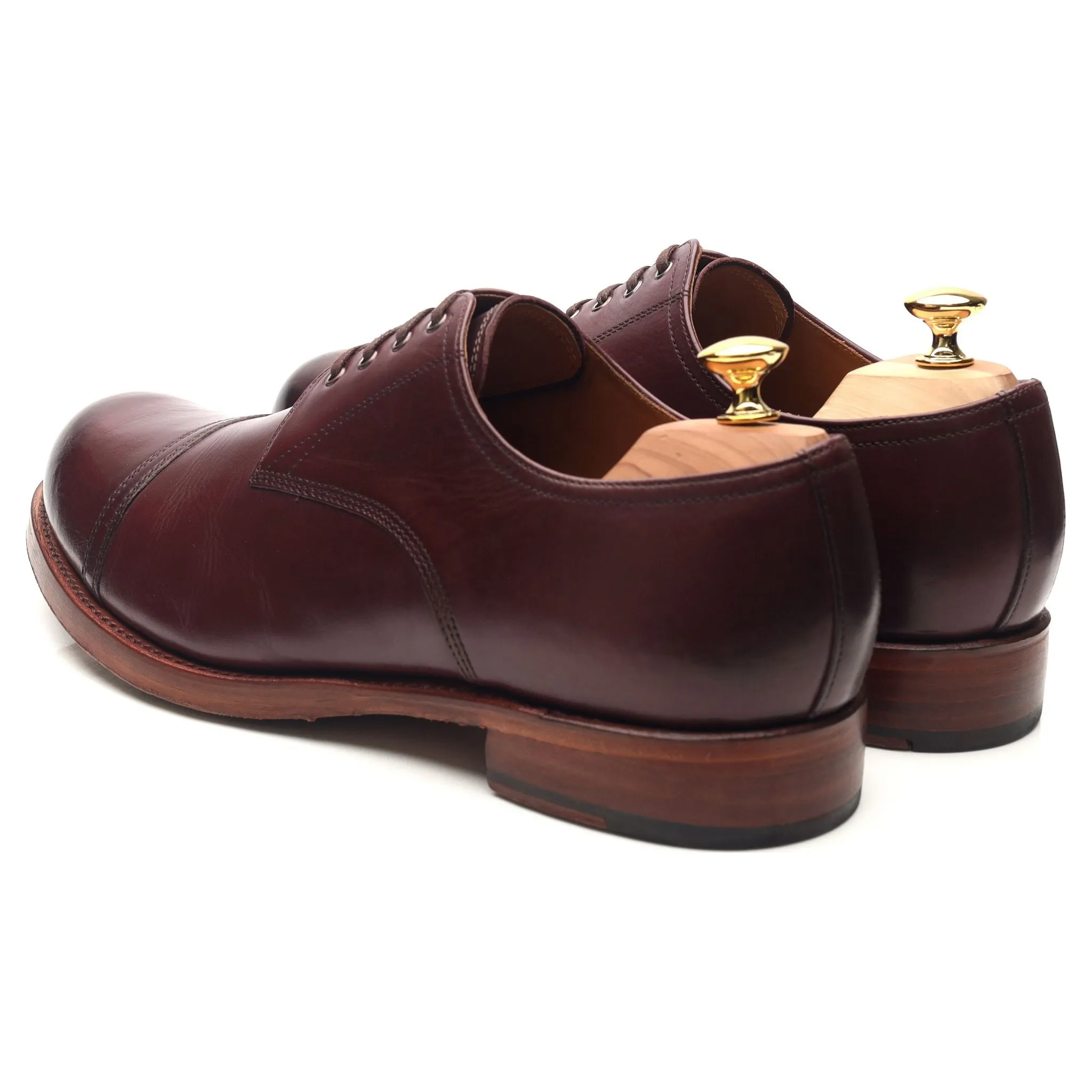 'Rhys' Burgundy Leather Derby UK 11 F
