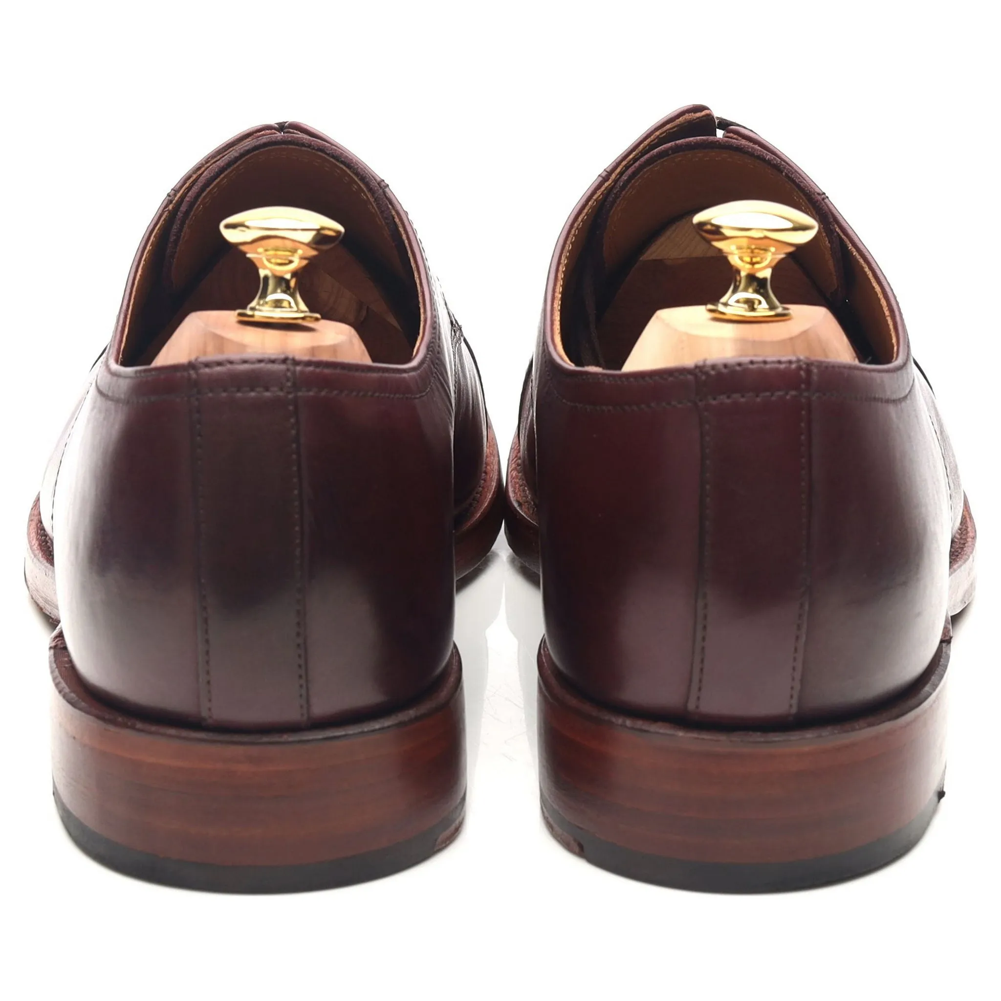 'Rhys' Burgundy Leather Derby UK 11 F