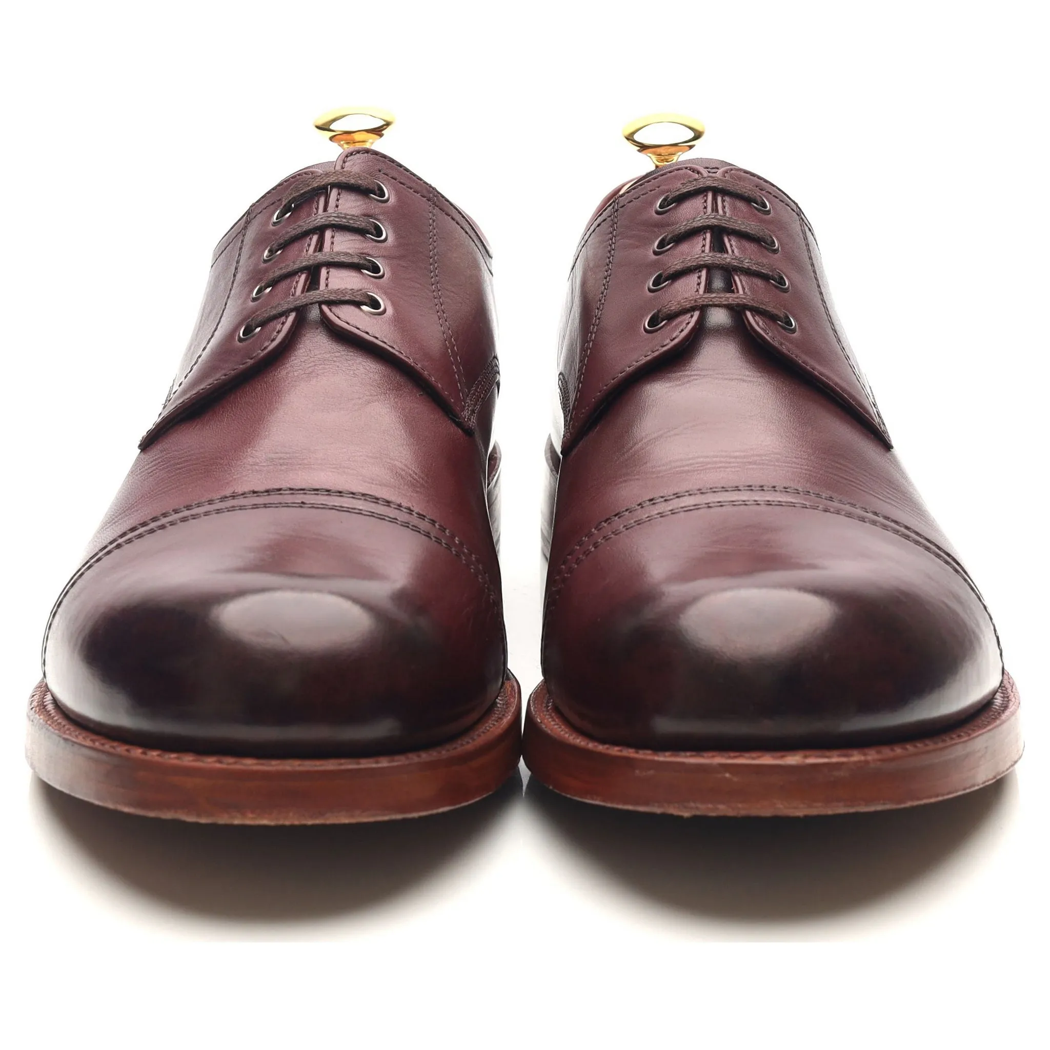 'Rhys' Burgundy Leather Derby UK 11 F