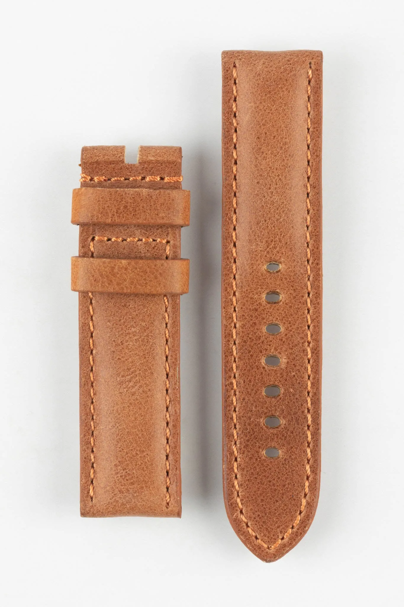 RIOS1931 DERBY Genuine Vintage Leather Watch Strap in COGNAC