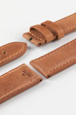 RIOS1931 DERBY Genuine Vintage Leather Watch Strap in COGNAC
