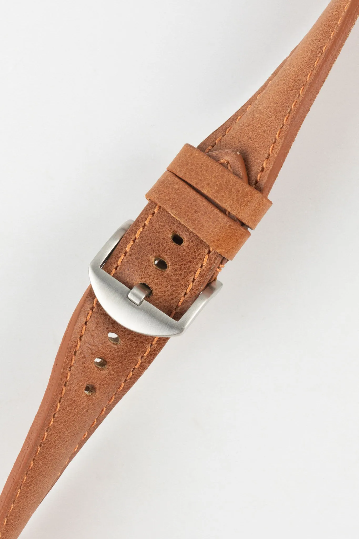 RIOS1931 DERBY Genuine Vintage Leather Watch Strap in COGNAC
