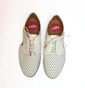 Rollie white side cut punch shoes size 37
