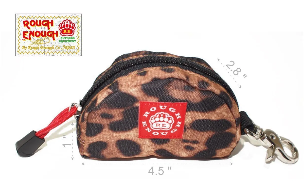 Rough Enough Small Mini Minimalist Zipper Change Credit Card Holder Coin Purse Cute Wallet Zipper Pouch Cash Bag Organizer Earbuds Key Case with Keychain Ring for Business Mens Women School Boy Girl